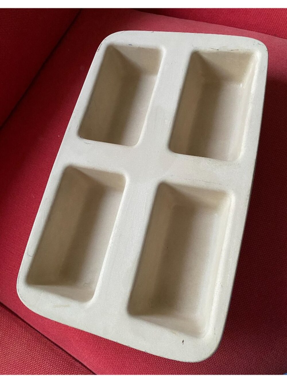 The Pampered Chef Mini 4 Loaf Pan 060305 Heritage Stoneware Classics Retired